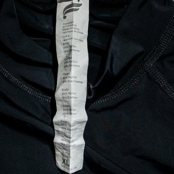 Fabletics Lightweight Long Sleeve Crop Top Womens XL Black Shirt Workout L09X - Picture 7 of 7